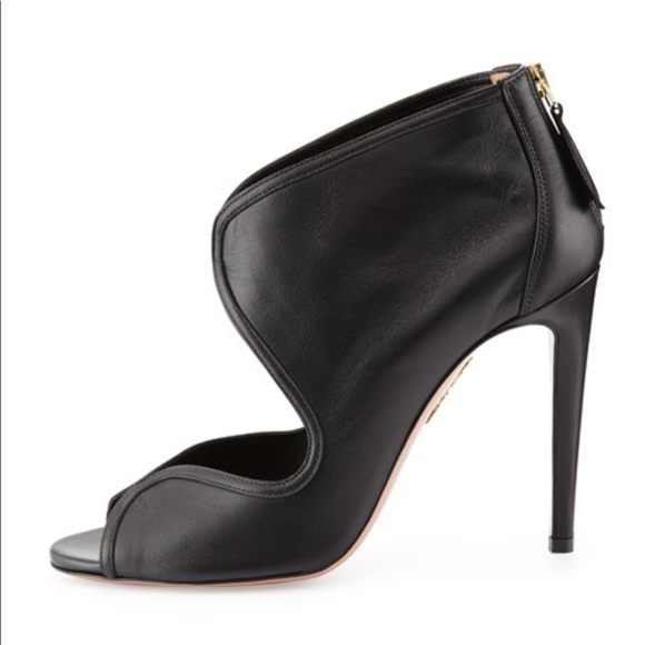 Aquazzura Bianca Leather Keyhole Bootie - Picture 2 of 8